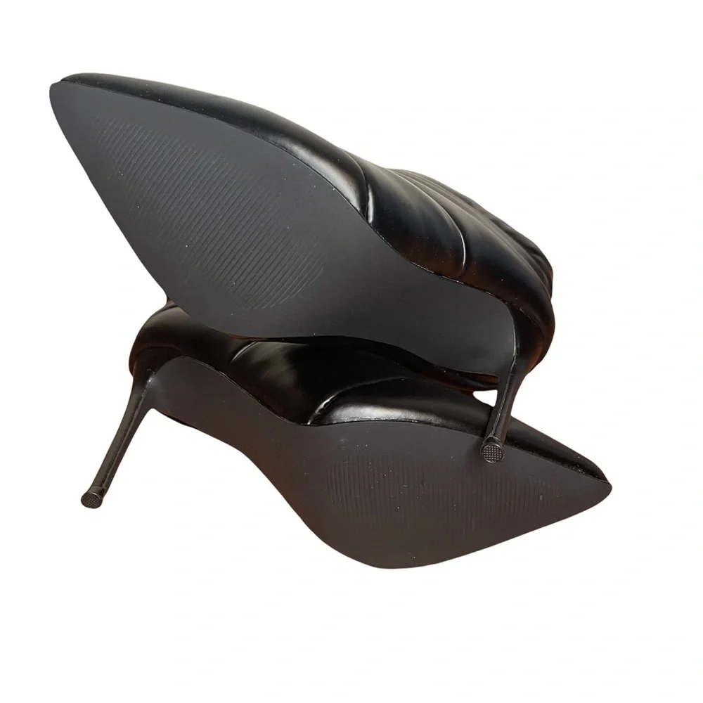 Steve Madden Black Quilted Stiletto Heel Bootie - Picture 4 of 5